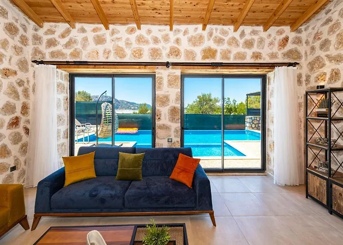 Kalkan'da 2 Yatak Odali Jakuzili Villa-villa Seabird