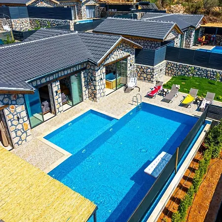 别墅 Kalkan'da 2 Yatak Odali Jakuzili Villa-villa Seabird 卡斯