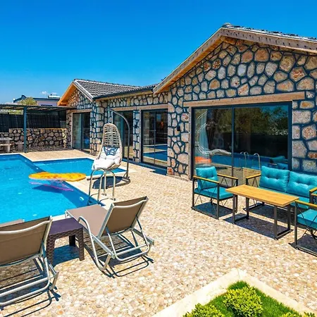 别墅 Kalkan'da 2 Yatak Odali Jakuzili Villa-villa Seabird *